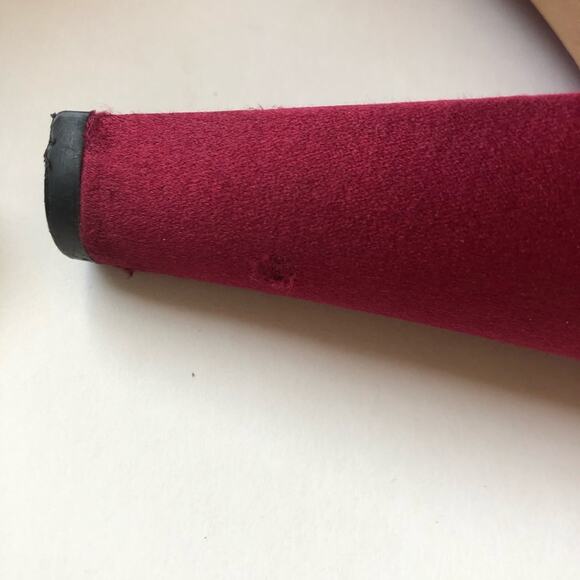 Kate Spade Georgia Pumps Peep Toe Red Suede 7 - Picture 7 of 12